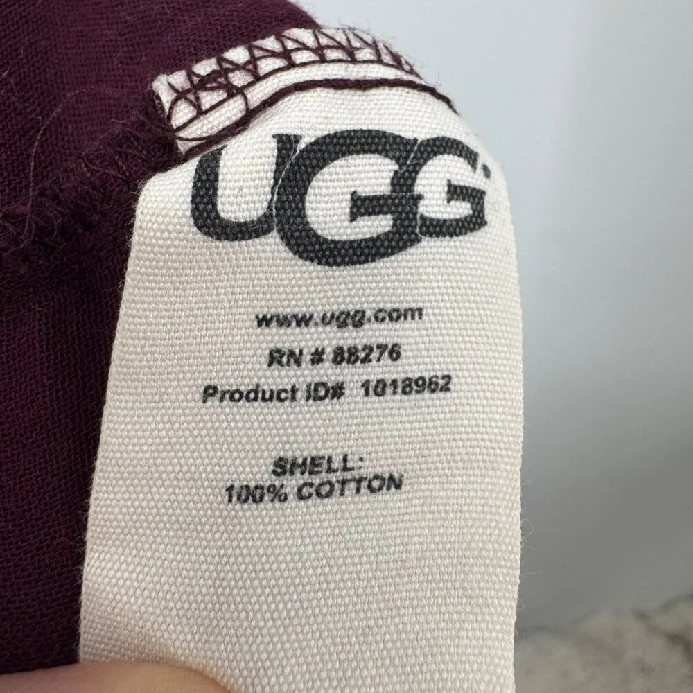 Ugg woman’s size large pants lounge wear PJs burgundy - Picture 5 of 6